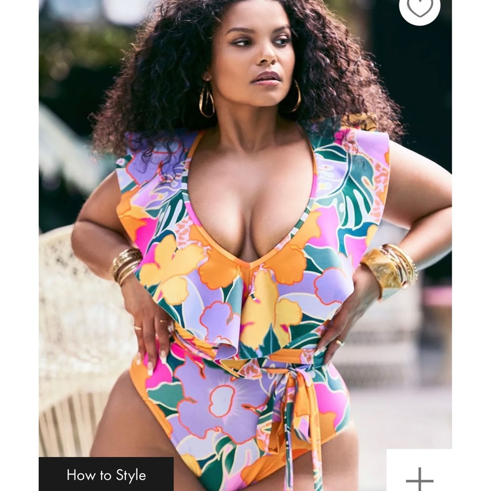 swim suit with coverup and matching head wrap